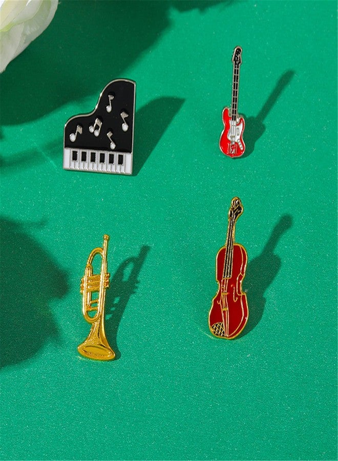 WCRAZYE 4 PCS Music Tape Pins Cute Enamel Badges Pins Set Piano Guitar Brooch Pins For Teachers Students for Jackets Backpack Shirt Lapel Button Pins (Music Pins) - Image 5